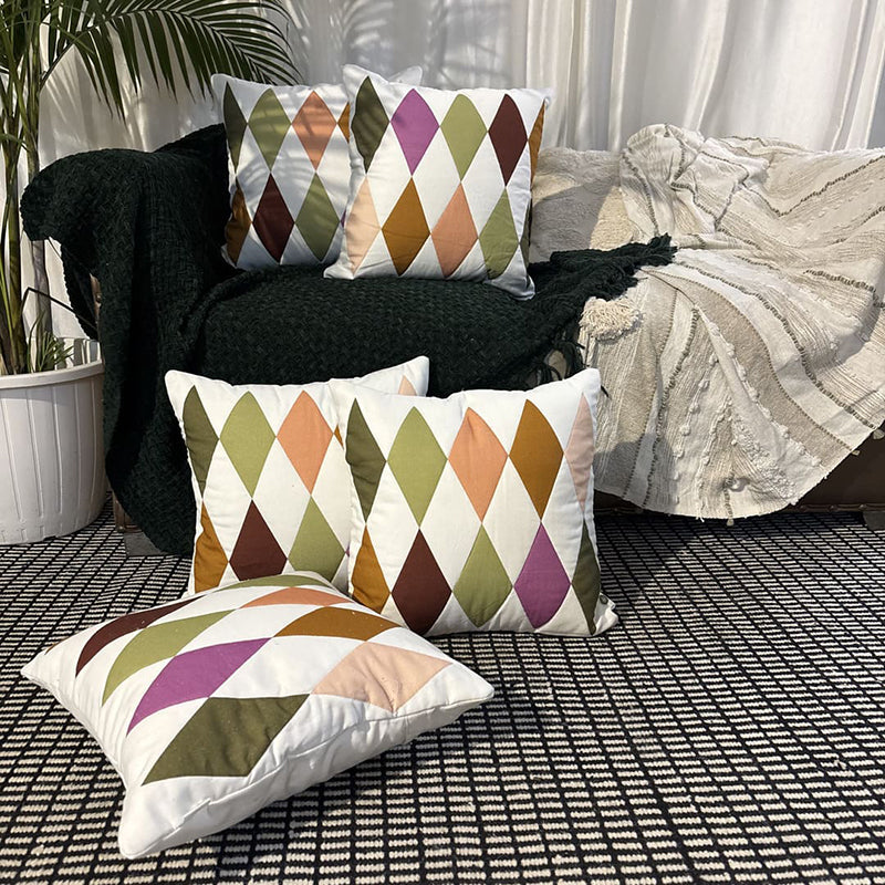 Argyle Cushion Cover - Set Of Five