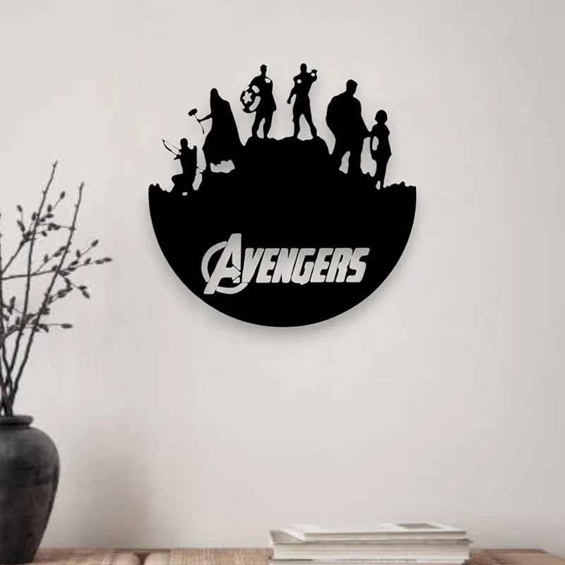 Avengers Silhouette Steel Mild Steel Wall Accent media 1