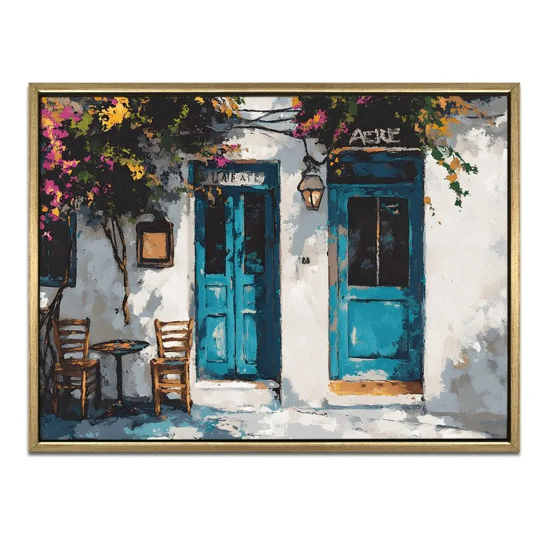 Facade Canvas Wall Painting With Frame media 3