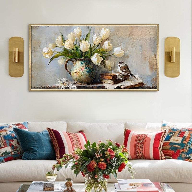 Rustic Muse Canvas Wall Painting With Frame