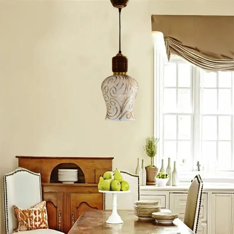 Mosaic Swirls Pendant Wooden Ceiling Lamp media 3