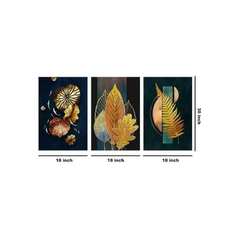 Midas Touch Poly Canvas Wall Art - Three Piece Set media 7
