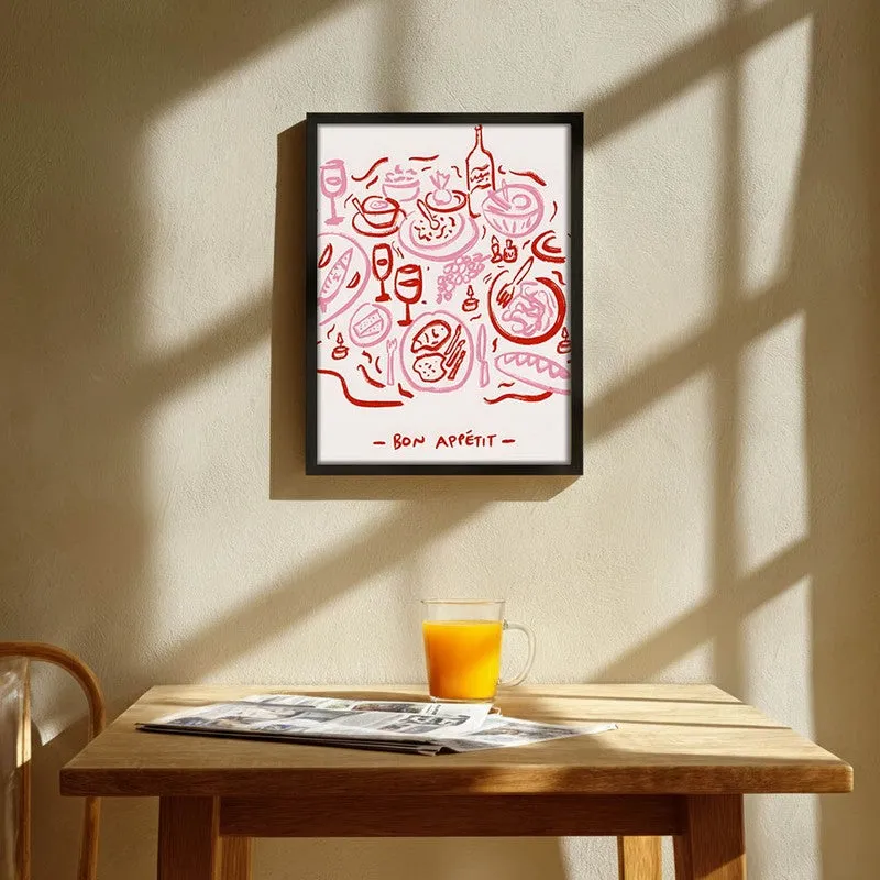 Modern Mingle Archival Canvas Wall Art - Black media 1
