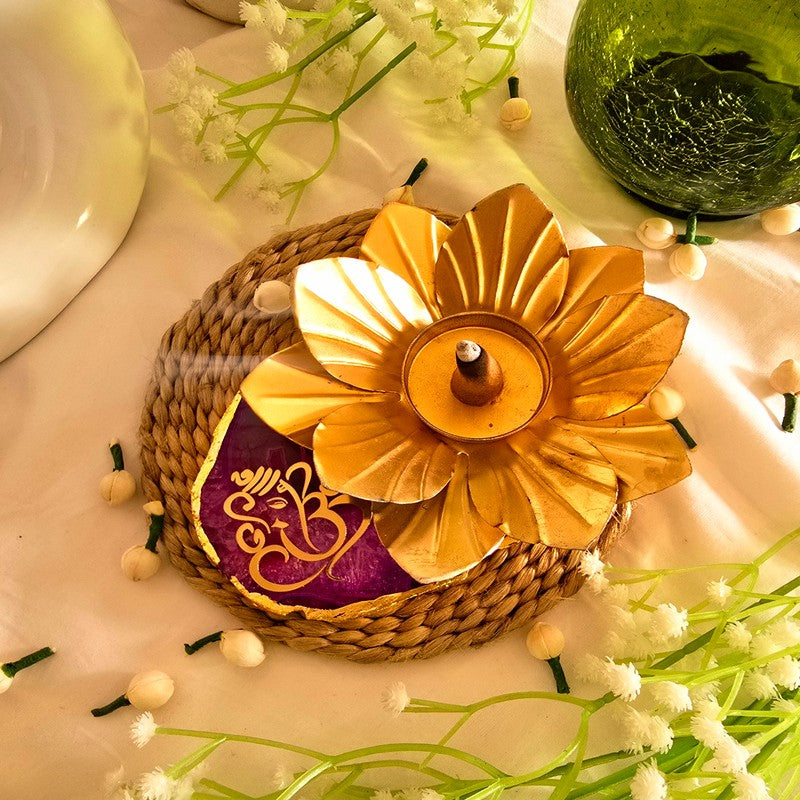 Divyara Tea Light Candle Holder - Purple media 4