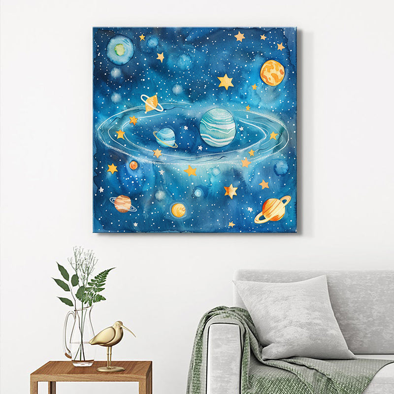 Cosmic Galaxy Wall Painting
