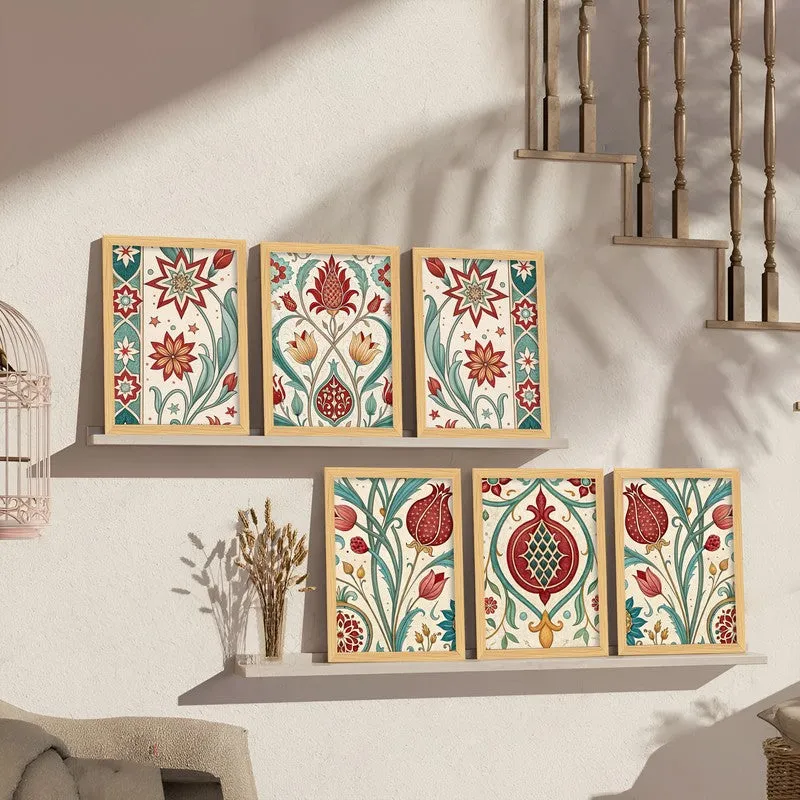 Blossella Wall Painting - Set Of Six media 3