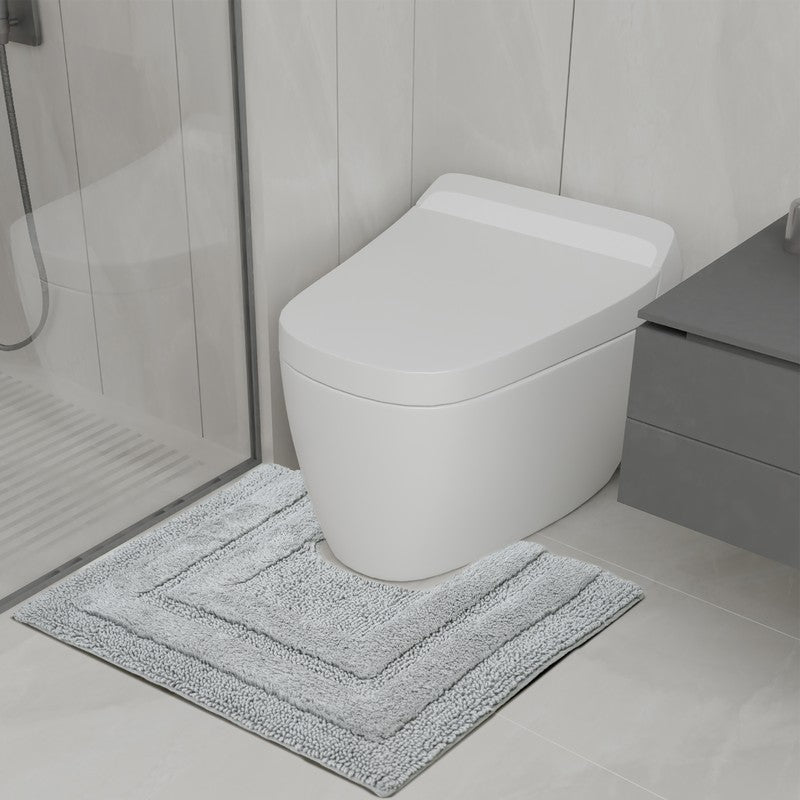 Aqualoom Anti skid Bath Mat (Light Gery) - Set Of Two media 6