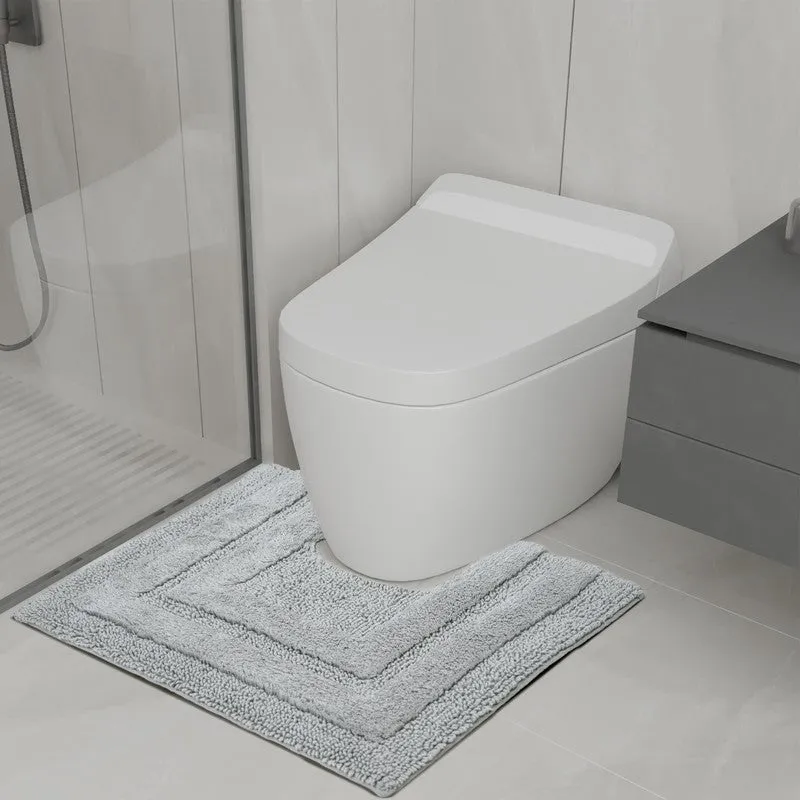 Aqualoom Anti skid Bath Mat (Light Gery) - Set Of Two media 6