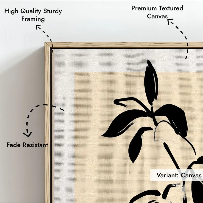 Stonefruit Canvas Wall Painting With Brown Frame media 7
