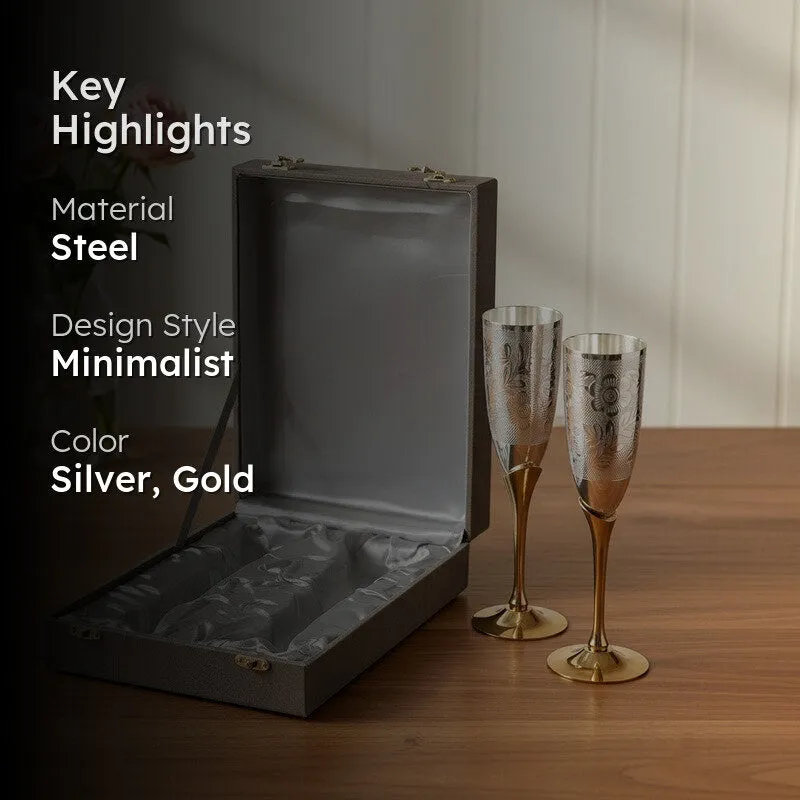 Eleganza Wine & Champagne Glasses (240 mL Each) - Three Piece Set media 2