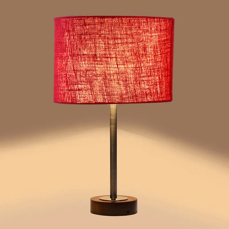 Sienna I Rodin Wooden Table Lamp - Maroon,Silver,Brown media 6