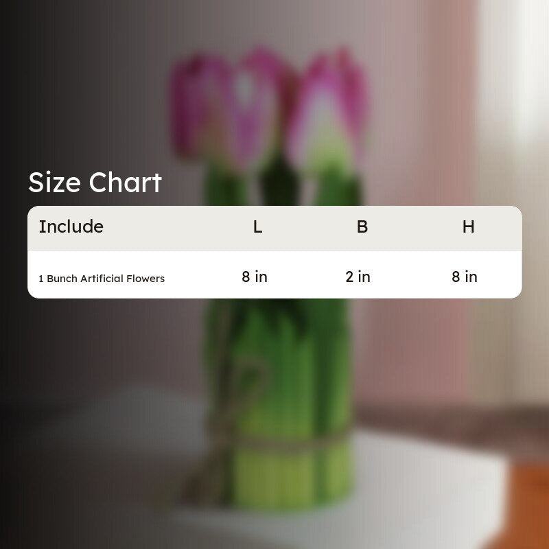Faux Tube Tulip Flower Bunch - Pink media 5