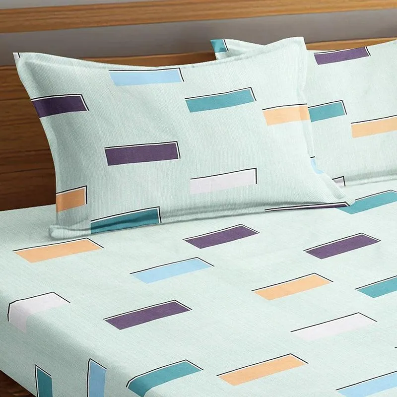 Burke Geometric PollyCotton Bedsheet - 180 GSM media 4