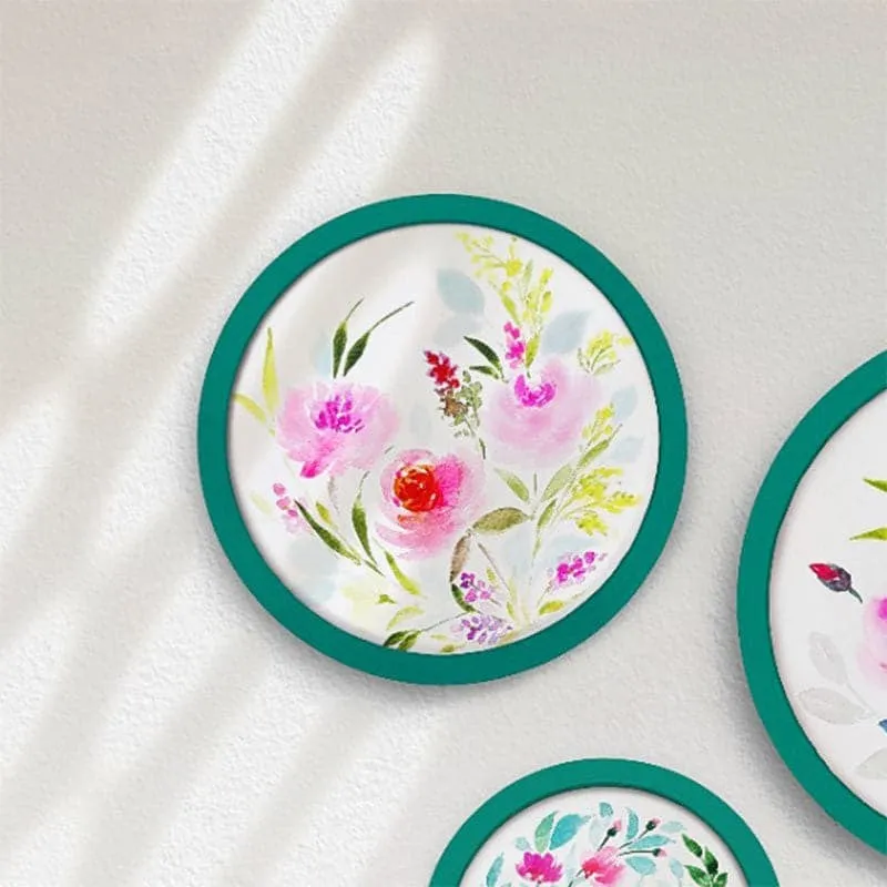 Flora Tune Handpainted Wall Plate - Set Of Three media 4