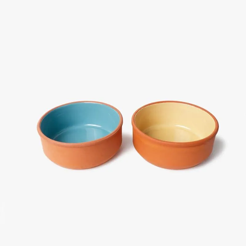 Terracotta Tale Bowl (Yellow & Blue) - Set Of Two media 5