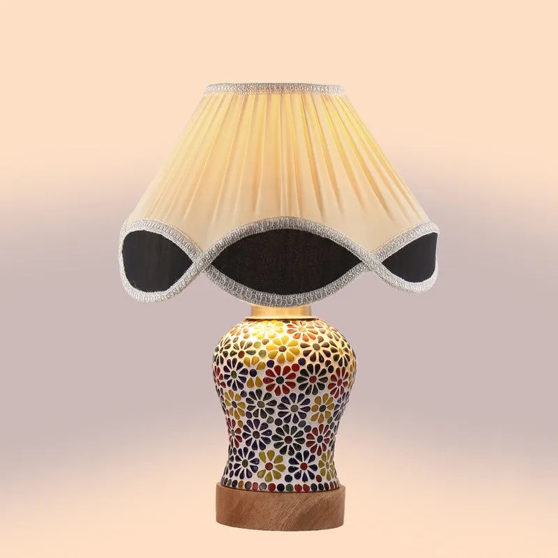 Softelle Pleated Wooden Table Lamp - Multicolor media 6