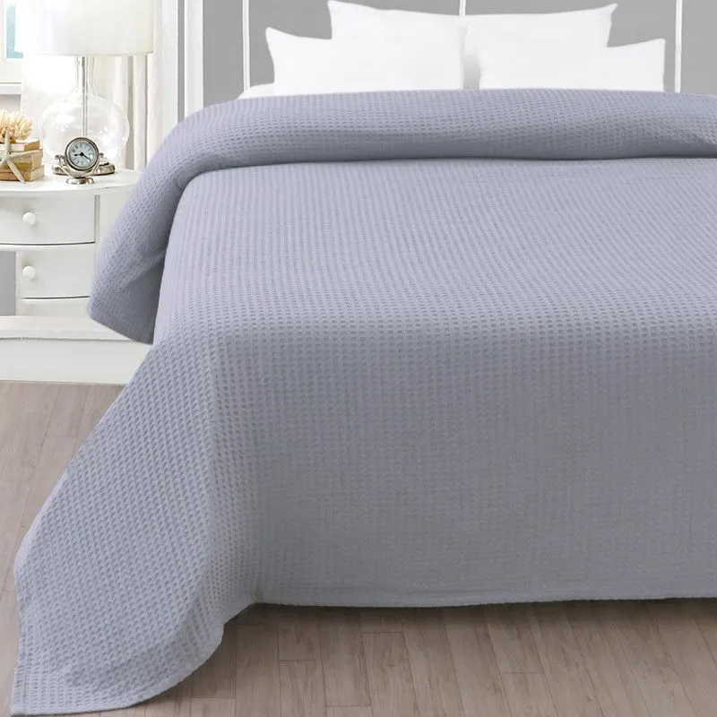 Axitra Wafel Weave Cotton Blanket - Grey media 3