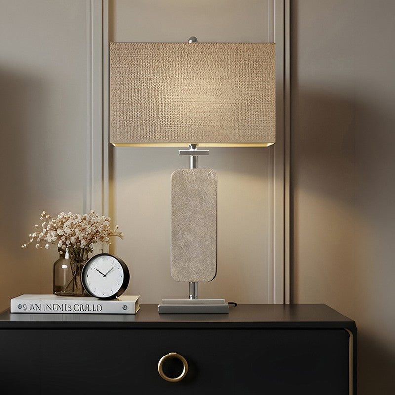 AarviDecor Oakley Decorative Metal Table Lamp - Grey