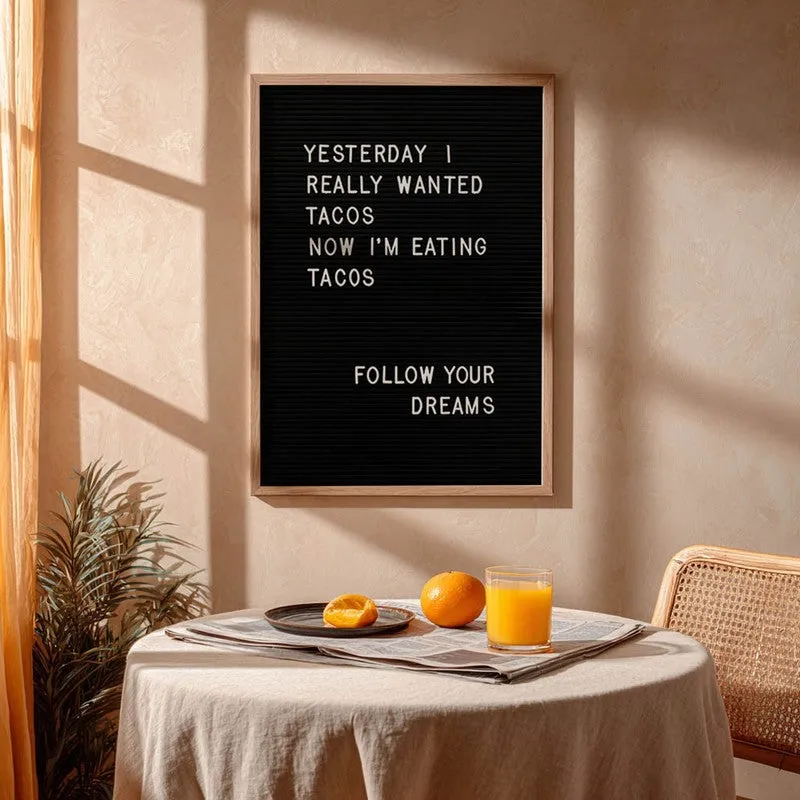 Taco Letters Archival Canvas Wall Art - Brown media 4