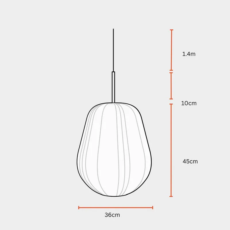 Fig Living Luxe Collection Fabric Ceiling Lamp - Ivory,Gold media 13