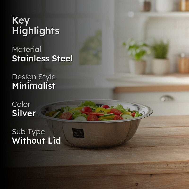 Blendora Stainless Steel Mixing Bowl - 3000 mL media 2