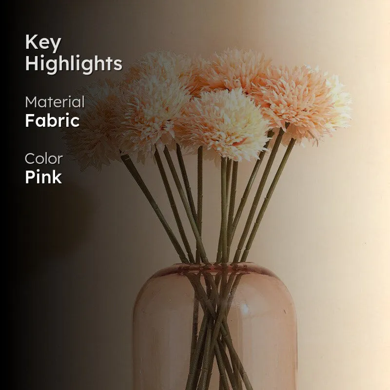 Artificial Realistic Chrysanthemum Flower Stick (Cream) - Set Of Six media 2