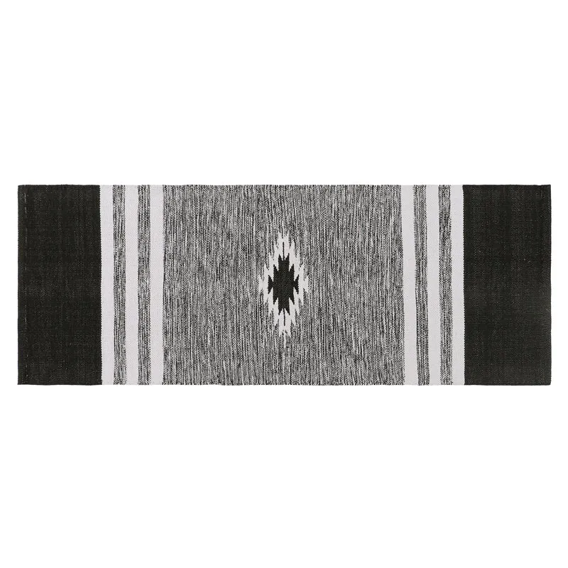 Decoria Cotton Runner Rug - Black media 1