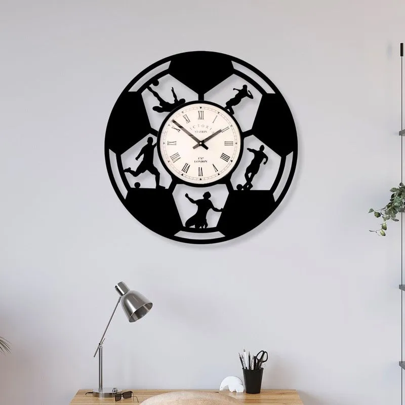 Goalex Steel Analog Wall Clock - Black media 1