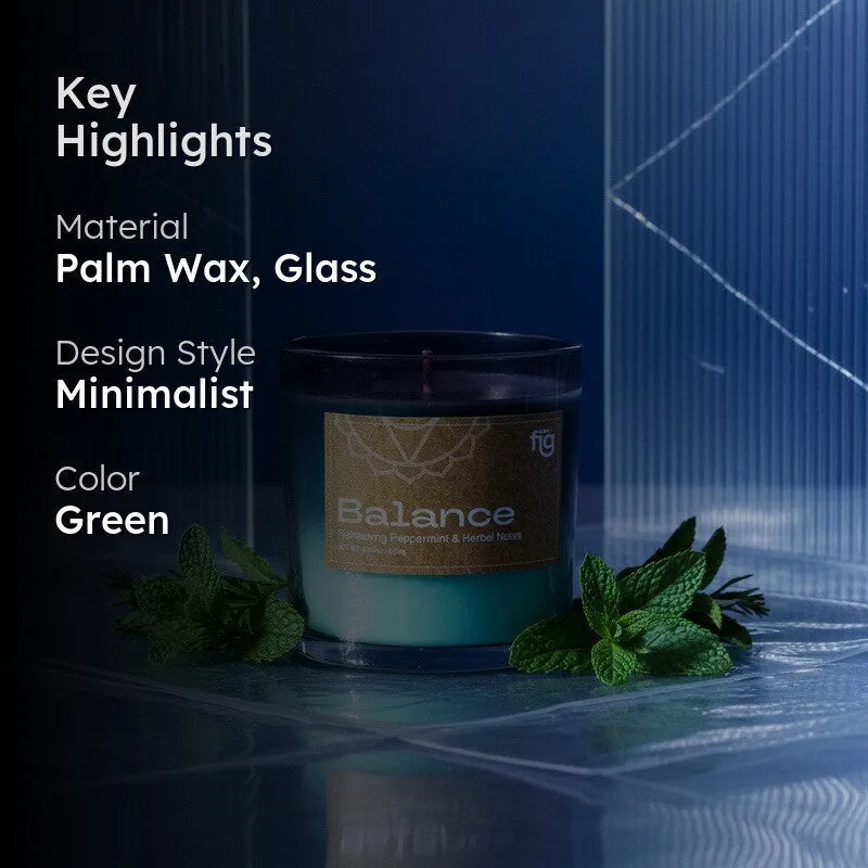 Fig Living Balance Peppermint Palm Wax Scented Candle media 2