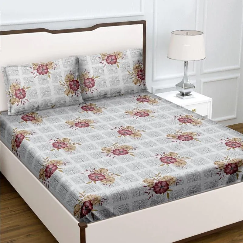 Oakney Floral Cotton Bedsheet - 104 TC media 3