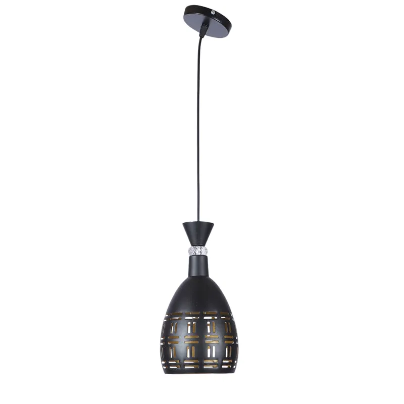 Carvera Iron Ceiling Lamp - Black & Gold media 5