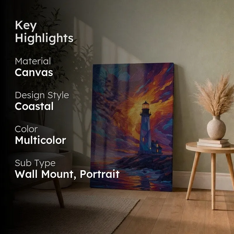 Coastal Calm Lighthouse Canvas Wall Art media 2