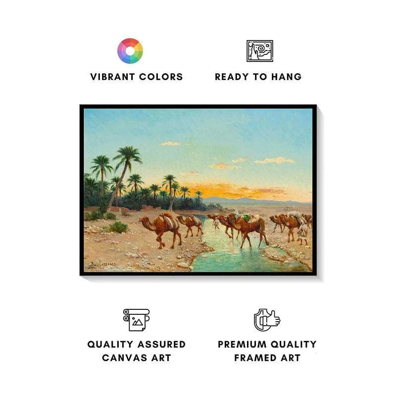 The Caravan Canvas Wall Painting - Black Frame media 4