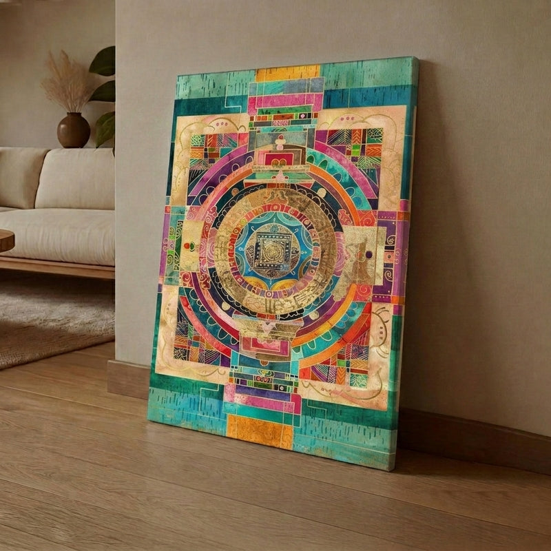 Patchwork Maze Wall Art Without Frame