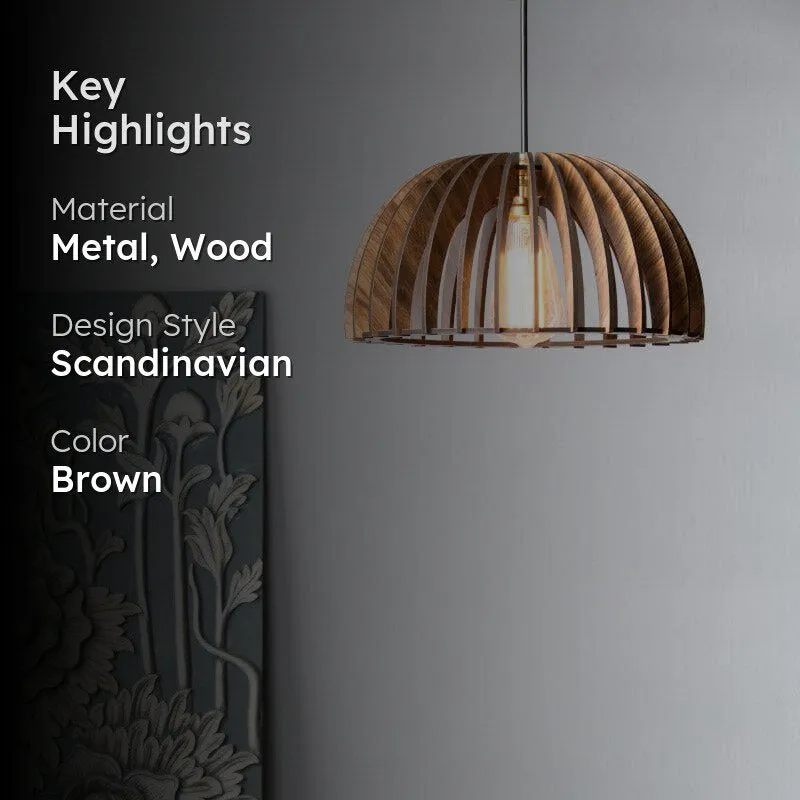Alma Wooden Ceiling Lamp media 2