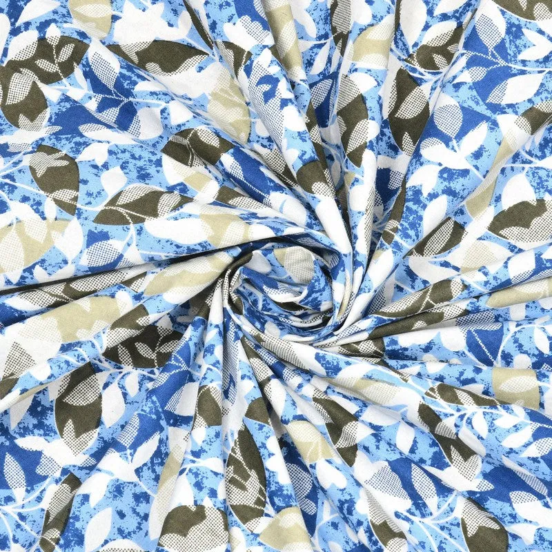 Rangix Cotton Bedsheet (Blue,White) - 240 TC media 5