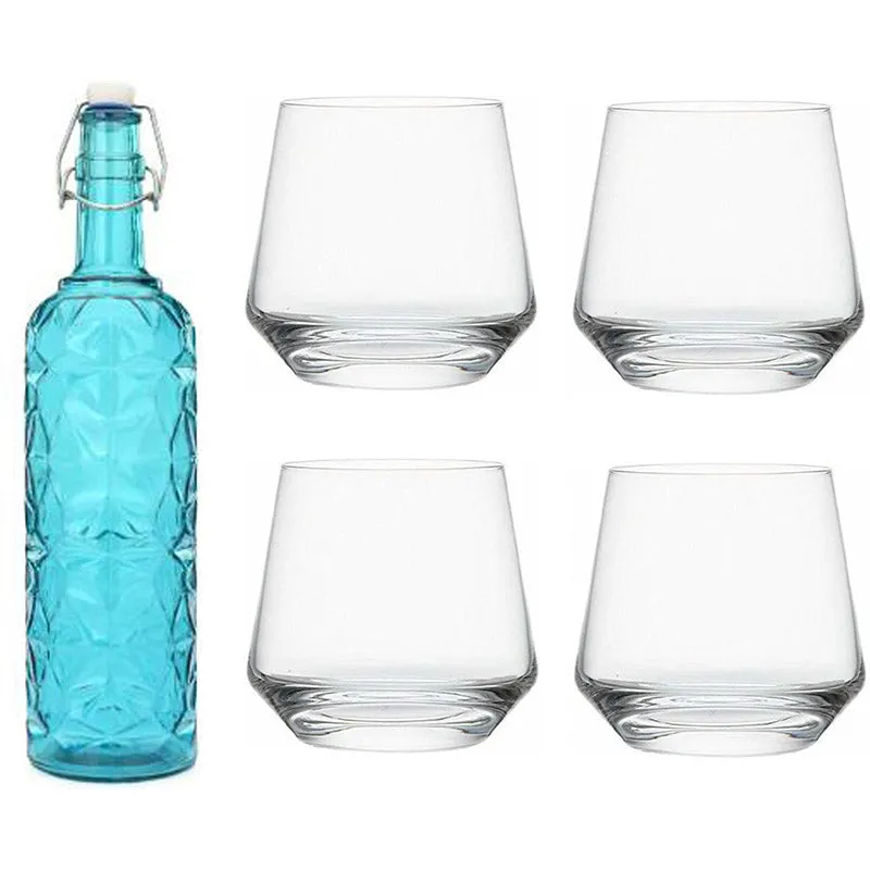 Ash 1000 mL Water Bottle With 350 mL Glasses - Five Piece Set media 1