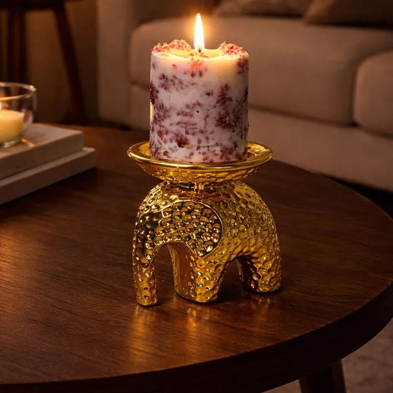 Suvarna Elephant Ceramic Candle Holder media 6