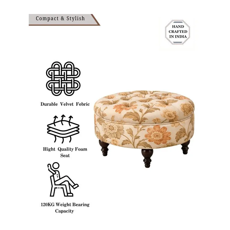 BloomNest Teak Wood Ottomans & Pouffe media 5