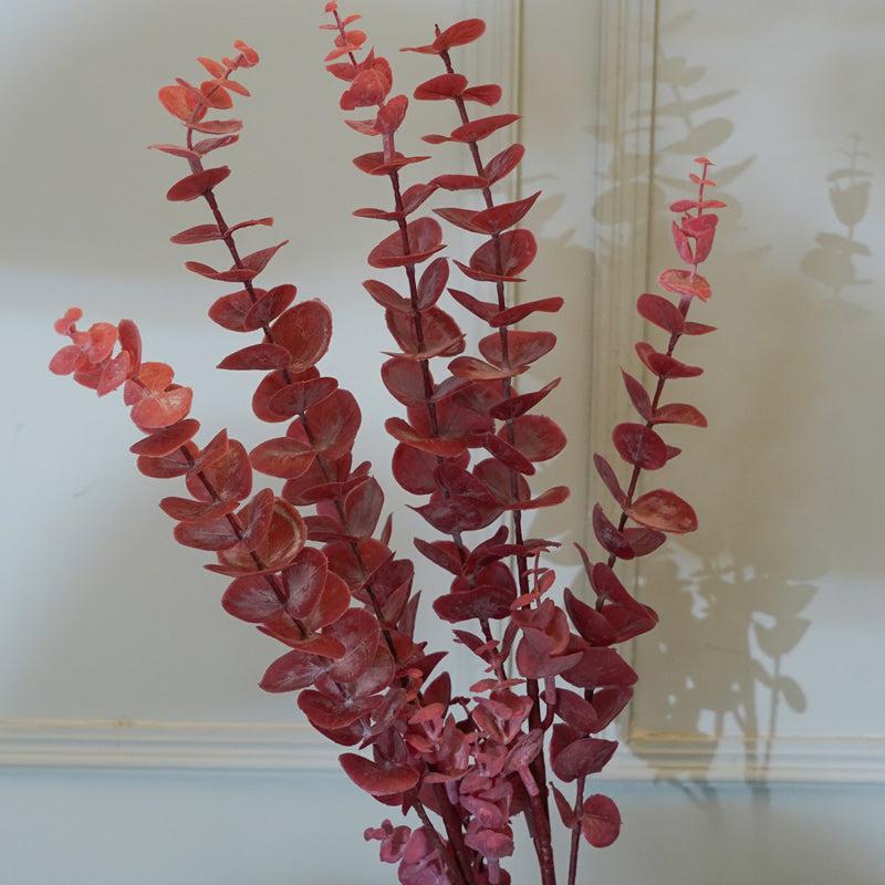 Faux Red Eucalyptus Flower Stick (30 CM) - Set Of Two media 4