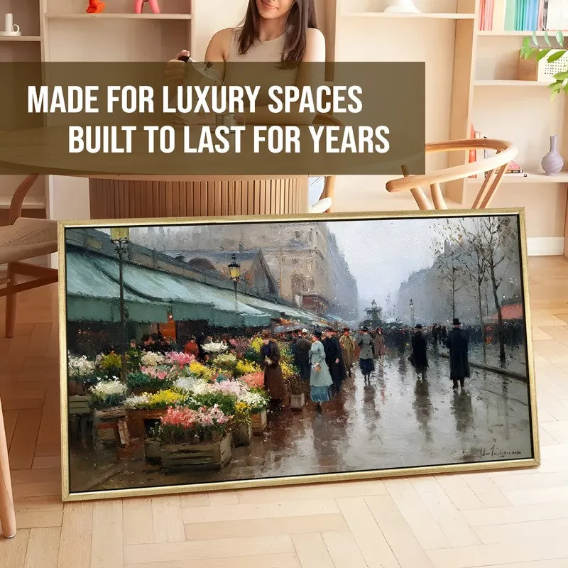 Old-Europe Bloom Market Scene Wall Art media 5