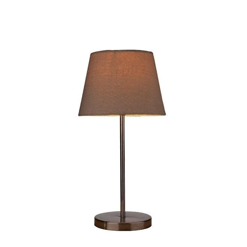 Classy With Twist Metal Chrome Fabric Table Lamp - Beige,Silver media 4