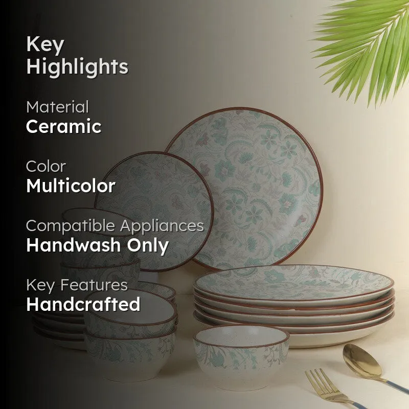 Ceramic Dinner Set (Multicolor) - Twelve Piece Set media 2