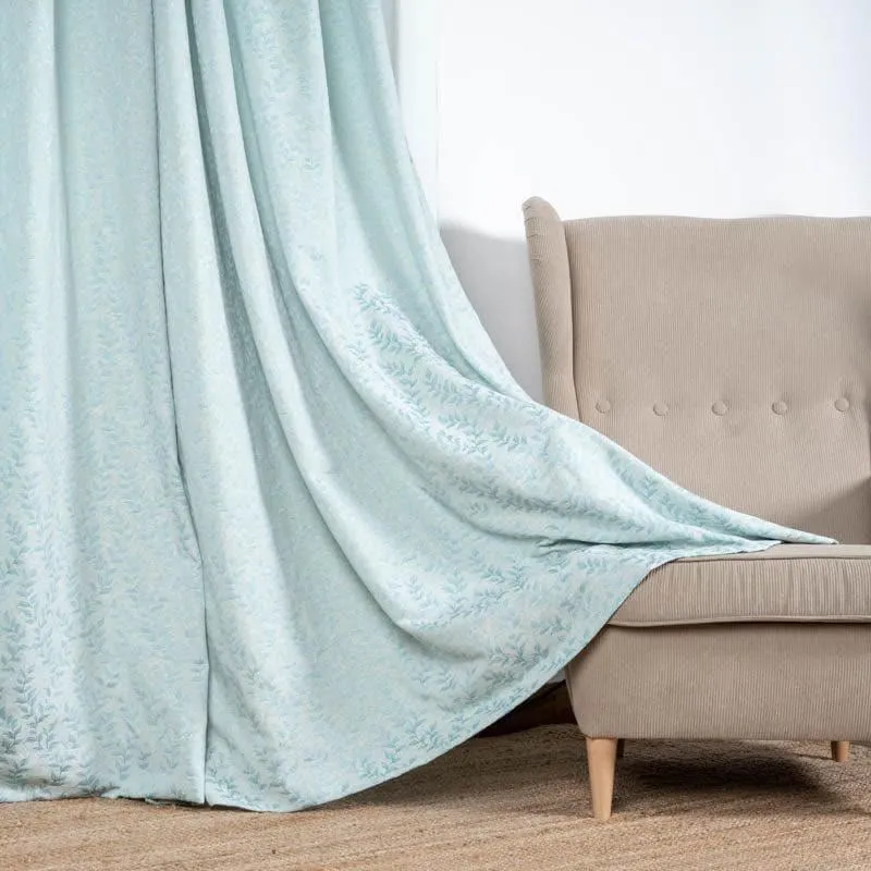 Noor Jacquard Polycotton Curtain - Turquoise media 6