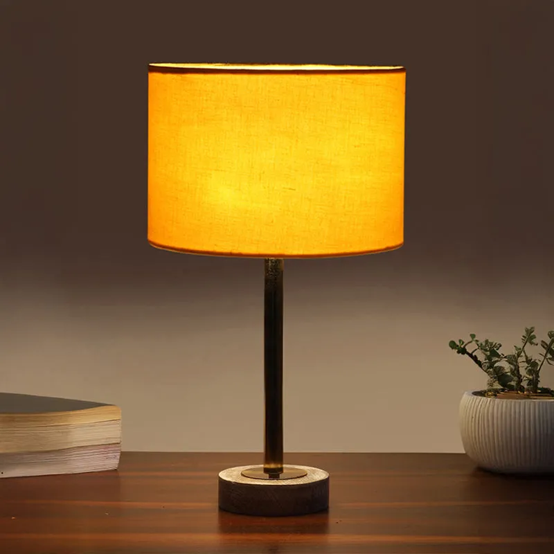 Cotin I Rodin Wooden Table Lamp - Yellow,Gold,White media 1