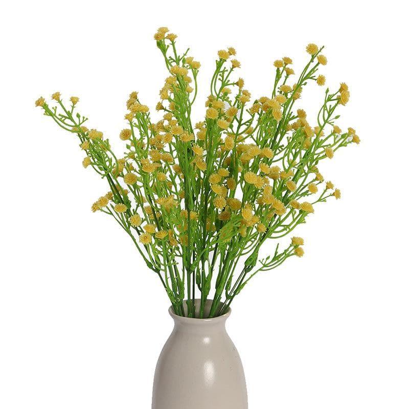 Faux Gypsophila Floral Bunch (Yellow) - Set Of Two media 4
