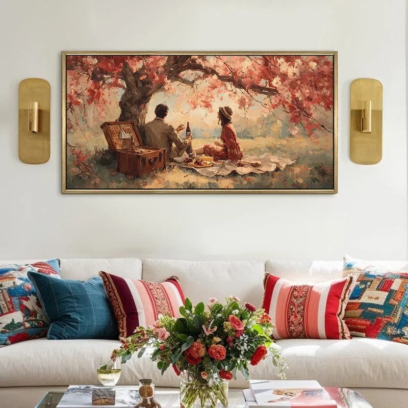 Flowering Boughs Canvas Wall Painting With Frame media 1