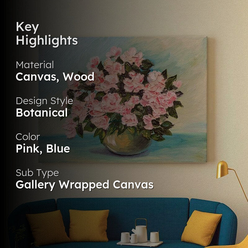 Still Life Floral Canvas Painting - Gallery Wrap media 2
