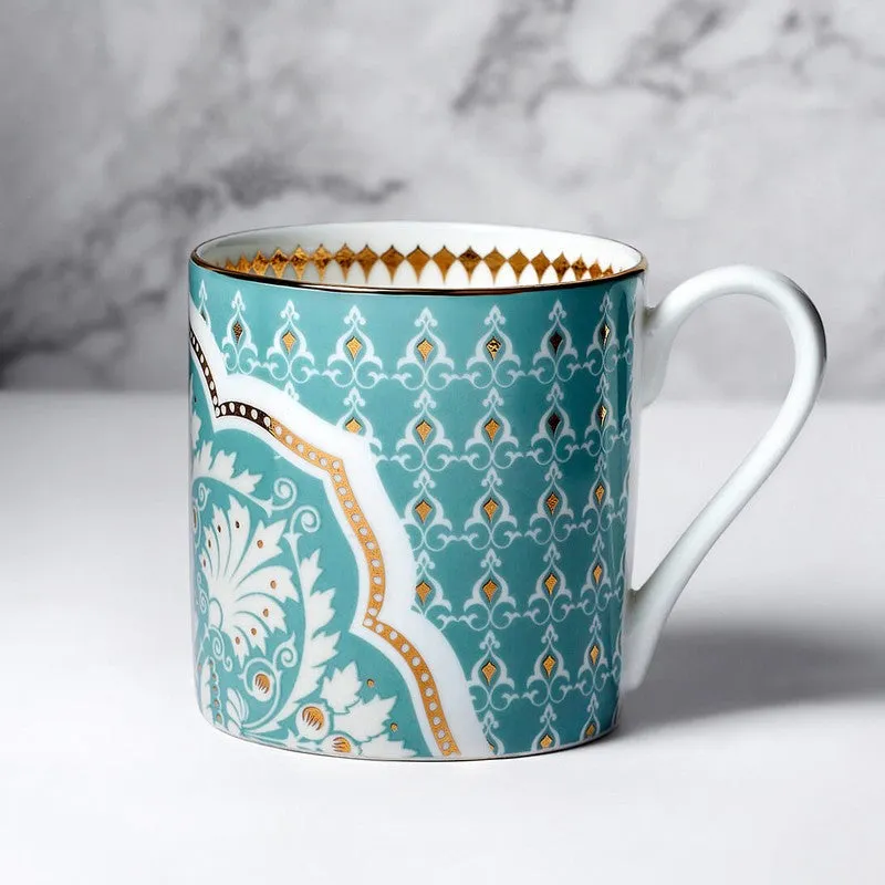 India Circus Bone China Tea Cup (220 mL Each),Green) - Set Of Six media 4