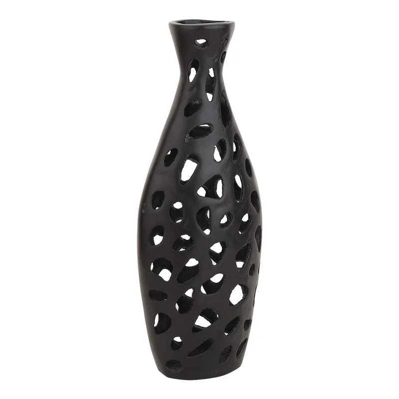 Modern Hollow Pattern Decorative Vase Set - Set Of Two media 6